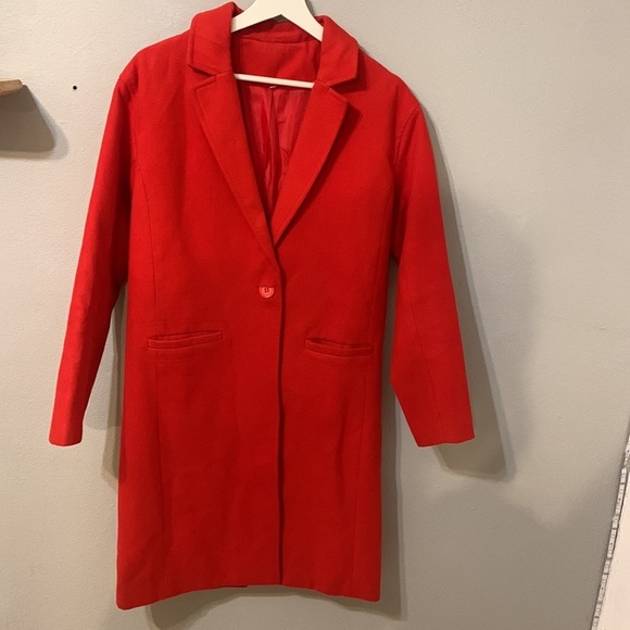 SHEIN Jackets & Blazers - SHEIN Red Warm Coat